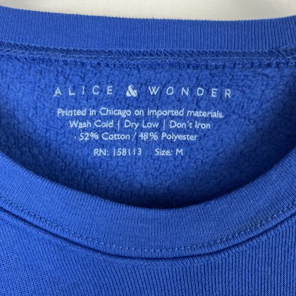 Alice & Wonder - Blue "DREMEL" Crewneck - Size Medium RN 158113 - Picture 3 of 5